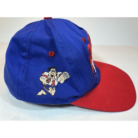 Vintage Buffalo Bills Fred Flintsone Embroidered Snapback Baseball Cap Hat NFL - Picture 5 of 10